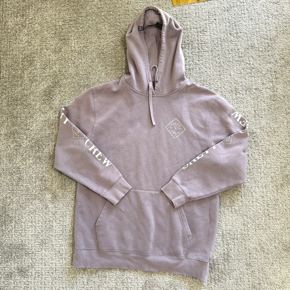 Salty Crew Lavender Tippet Find Refuge Hoodie‎ Pullover Long Sleeve Logo Medium - Picture 2 of 11